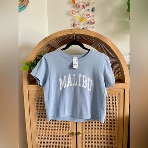 Brandy Melville/John Galt cropped Malibu t-shirt